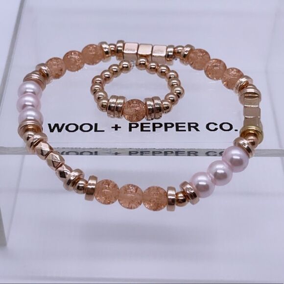 Wool + Pepper Co. Rose Gold Matching Jewelry Set - Picture 6 of 6
